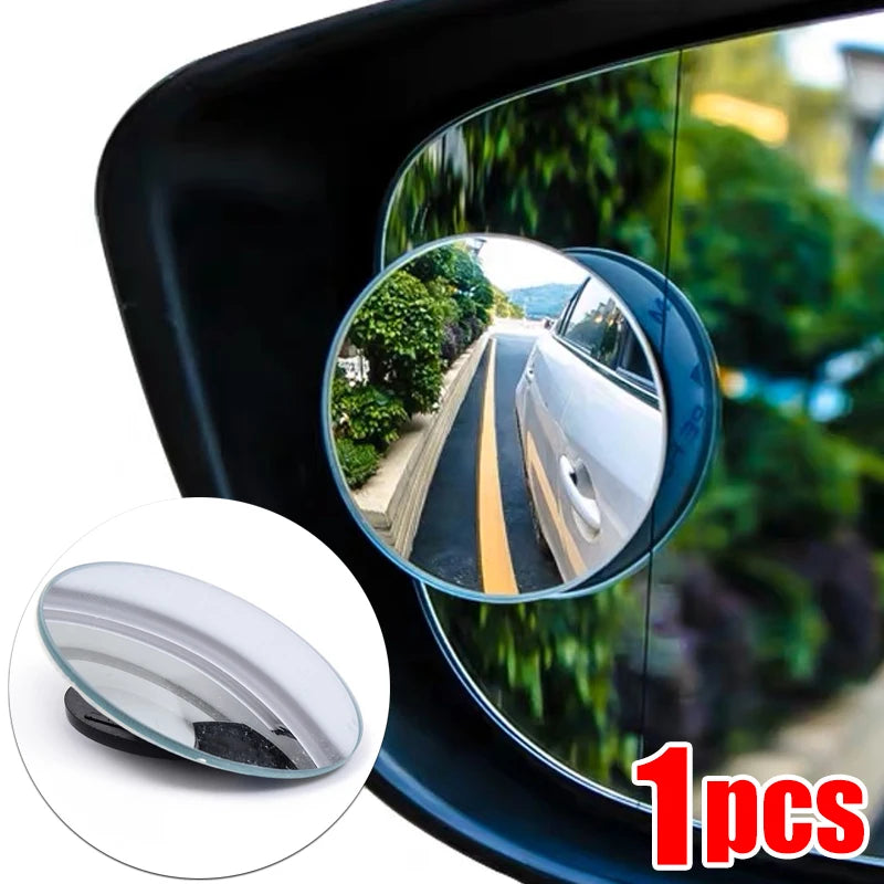 360 Degree Car Blind Spot Rear View Mirror Wide Angle Adjustable Small round Mirror Car Reverse Auxiliary Rearview Convex Mirror