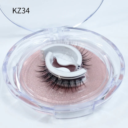 Self Adhesive Eyelashes Glue-Free Reusable 3D Wispy Thick Natural Lashes Makeup Fake Eyelashes