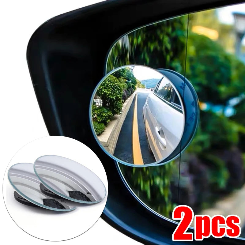 360 Degree Car Blind Spot Rear View Mirror Wide Angle Adjustable Small round Mirror Car Reverse Auxiliary Rearview Convex Mirror