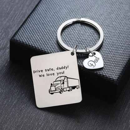 PERSONALISED DAD KEYCHAIN MISS YOU MY DAD GREAT LOVE FATHER’S DAY GIFT I LOVE YOU